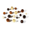 Large Hole Wood Beads Coffee Color Loose Bead Accessories Braided Handmade Beaded Jewelry