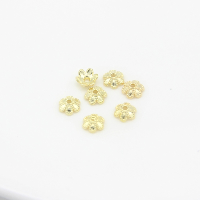 Alloy Small Plum Blossom Flower Receptacle Accessories Diy Petals Beads Spacers Pad