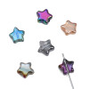 8mm Glass Plated Colorful Beads Five-pointed Star Scattered Handmade Diy Bracelet
