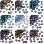 8mm Glass Plated Colorful Beads Five-pointed Star Scattered Handmade Diy Bracelet