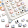 Acrylic Plated Color Drop Oil Square Four-sided Love Three-dimensional Beads Diy Handmade