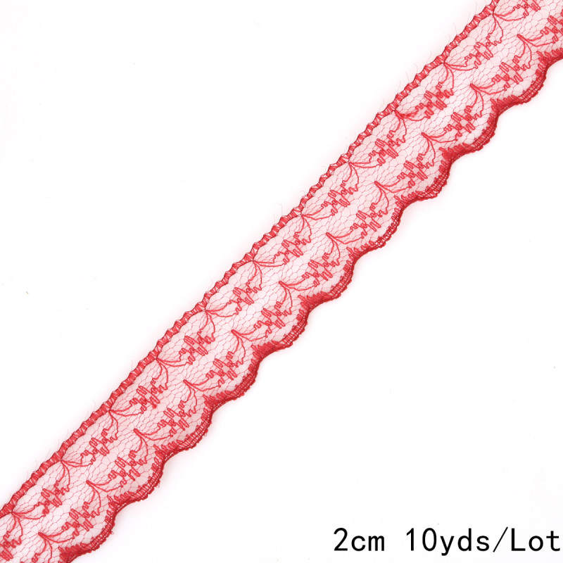 2cm Non-elastic Lace Diy Crafts Rope Colorful Wedding Wide Roll Tape Clothing Accessories