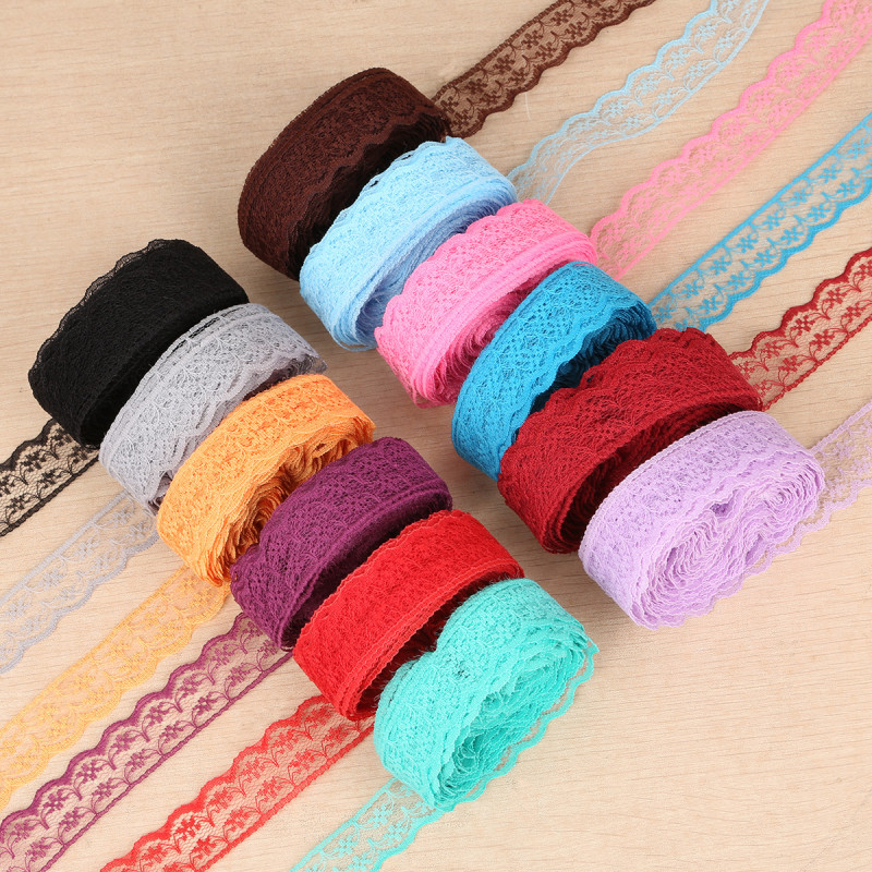 2cm Non-elastic Lace Diy Crafts Rope Colorful Wedding Wide Roll Tape Clothing Accessories