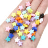 10mm Acrylic Solid Color Five-pointed Star Beads Scattered Handmade Diy Bracelet Necklace