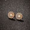 2025 New Fashion Sweet Earrings Stainless Steel Cute Hollow Forest Daisy Flower Ready