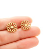 2025 New Fashion Sweet Earrings Stainless Steel Cute Hollow Forest Daisy Flower Ready