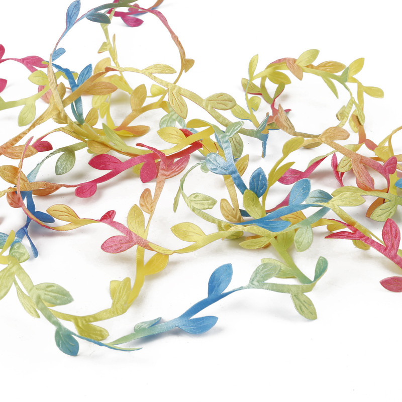 10 Meters Colorful Polyester Cloth Leaf Lace Ornaments Handmade Diy Decoration Home