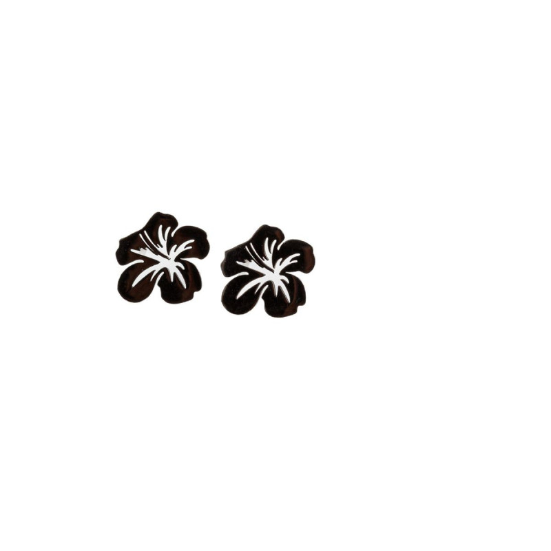 New Fashion Temperament Stainless Steel Hollow Small Fresh Flowers Simple Earrings Ear