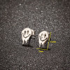 European and American Fashion New Stainless Steel Halloween Ghost Earrings Ins Funny