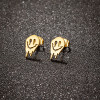 European and American Fashion New Stainless Steel Halloween Ghost Earrings Ins Funny