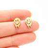 European and American Fashion New Stainless Steel Halloween Ghost Earrings Ins Funny