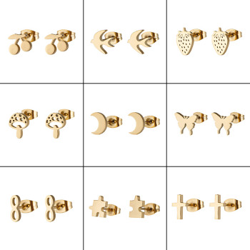 2025 European and American Retro Stainless Steel New 18k Gold Electroplated Women's