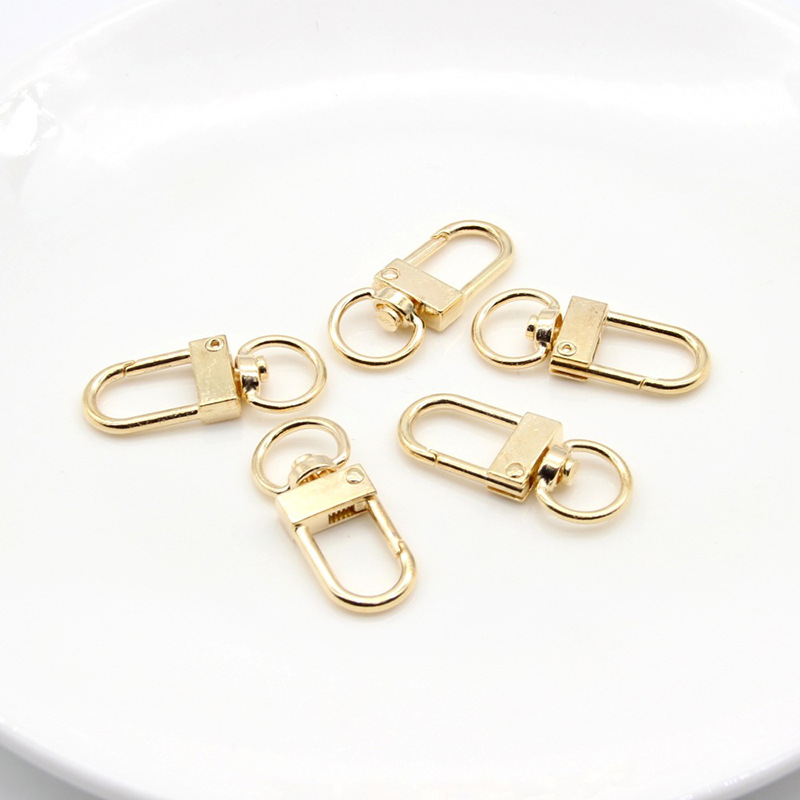 Door Buckle Alloy Keychain Doll Plush Toy Bracelet Bag Electroplating Direct Sales
