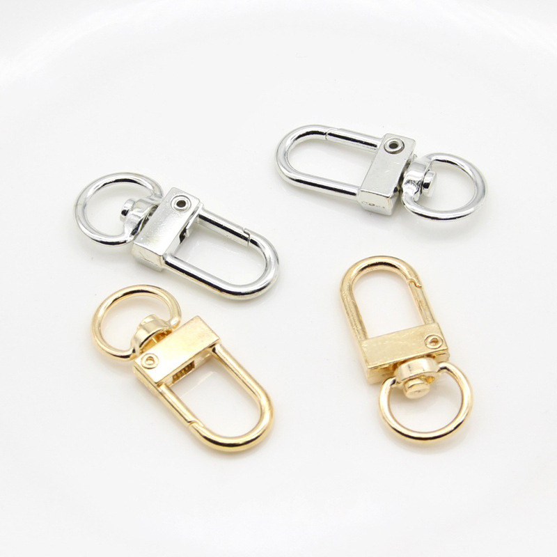 Door Buckle Alloy Keychain Doll Plush Toy Bracelet Bag Electroplating Direct Sales