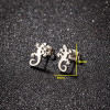 2025 Amazon New Stainless Steel Niche Cold Style Simple Personality Reptile Gecko Ear