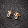 2025 Amazon New Stainless Steel Niche Cold Style Simple Personality Reptile Gecko Ear