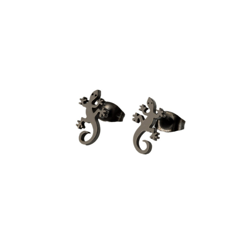 2025 Amazon New Stainless Steel Niche Cold Style Simple Personality Reptile Gecko Ear