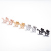 Simple Personality Fashion Niche Earrings Stainless Steel New Love Ear Bone Nail