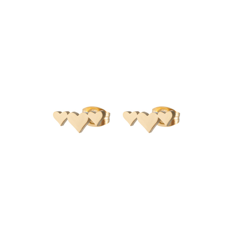 Simple Personality Fashion Niche Earrings Stainless Steel New Love Ear Bone Nail