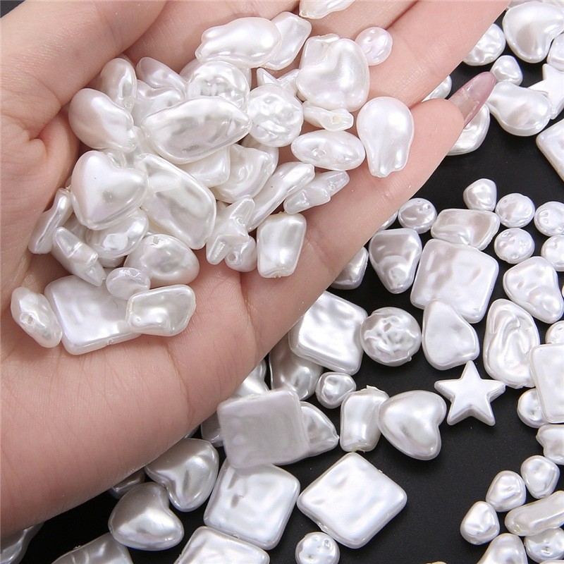 Abs Special-shaped Pearls Loose Beads String Handmade Diy Bracelet Necklace Pendant