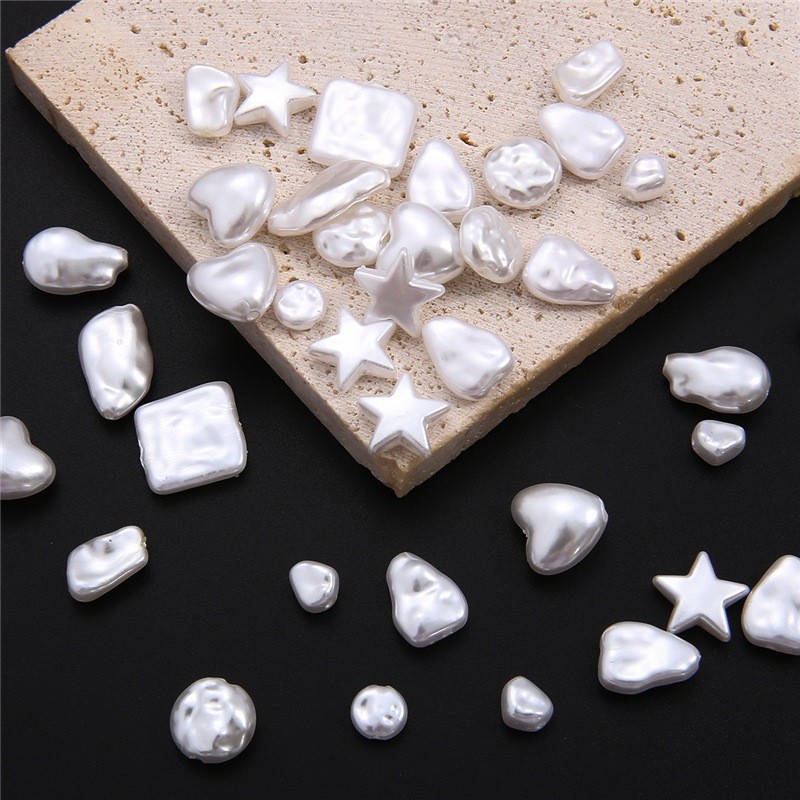 Abs Special-shaped Pearls Loose Beads String Handmade Diy Bracelet Necklace Pendant