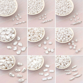 Abs Special-shaped Pearls Loose Beads String Handmade Diy Bracelet Necklace Pendant