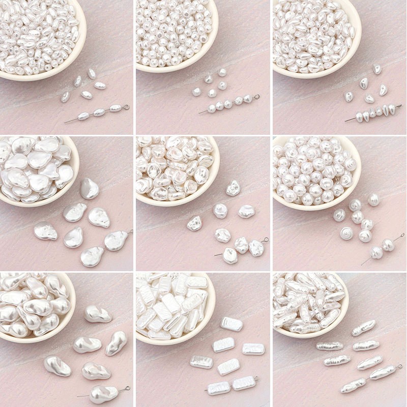 Abs Special-shaped Pearls Loose Beads String Handmade Diy Bracelet Necklace Pendant