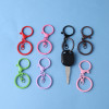 Colorful Alloy Painted Round Dragon Keychain Lobster Buckle Three-piece Set Creative Diy