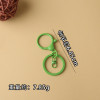 Colorful Alloy Painted Round Dragon Keychain Lobster Buckle Three-piece Set Creative Diy
