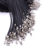 Diy Jewelry Accessories Wax Wire Necklace Rope Lobster Clasp Black Leather Pendant Wax