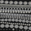 Round Sun Rose Double Row Line Pearl Chain Connected Beads Wedding Handmade Diy
