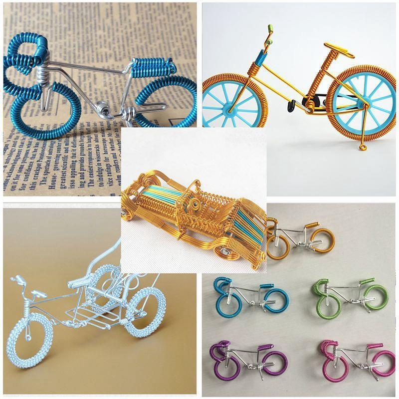 1mm-2.5mm Colorful Round Aluminum Wire Diy Handmade Material Soft Bicycle Crafts Ornaments