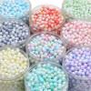Acrylic Plated Color Ab Two-color Round Beads Loose Handmade Diy Beaded Necklace Bracelet