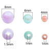 Acrylic Plated Color Ab Two-color Round Beads Loose Handmade Diy Beaded Necklace Bracelet