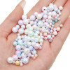 Acrylic Plated Color Ab Two-color Round Beads Loose Handmade Diy Beaded Necklace Bracelet