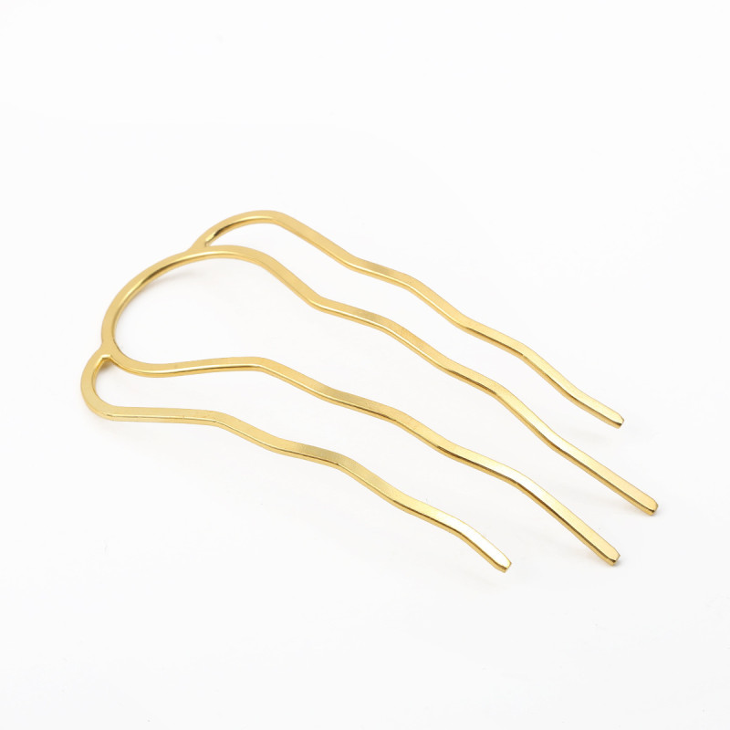 Four-tooth Small Wavy Hairpin Hair Comb Main Material Handmade Diy Step-shape Tassel