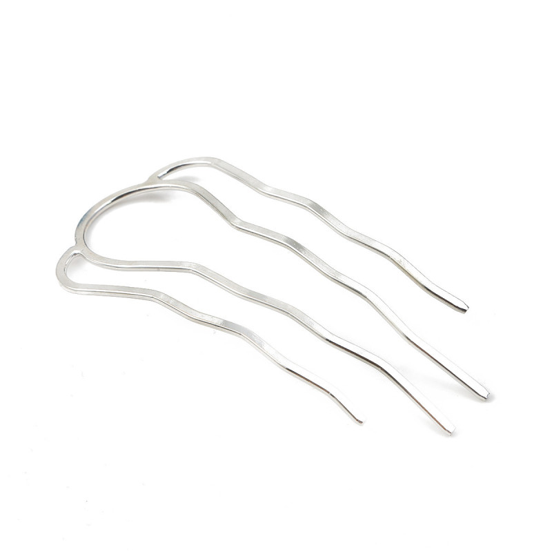 Four-tooth Small Wavy Hairpin Hair Comb Main Material Handmade Diy Step-shape Tassel