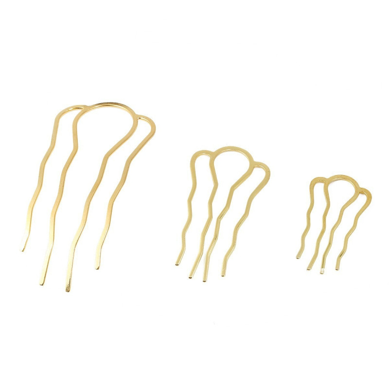 Four-tooth Small Wavy Hairpin Hair Comb Main Material Handmade Diy Step-shape Tassel