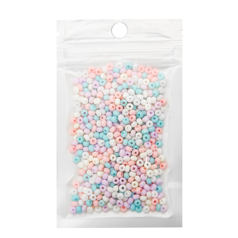 Super Quality 2/3/4mm Mineral Solid Color Frosted Glass Rice Beads Handmade Diy Ring