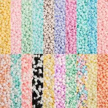 Super Quality 2/3/4mm Mineral Solid Color Frosted Glass Rice Beads Handmade Diy Ring