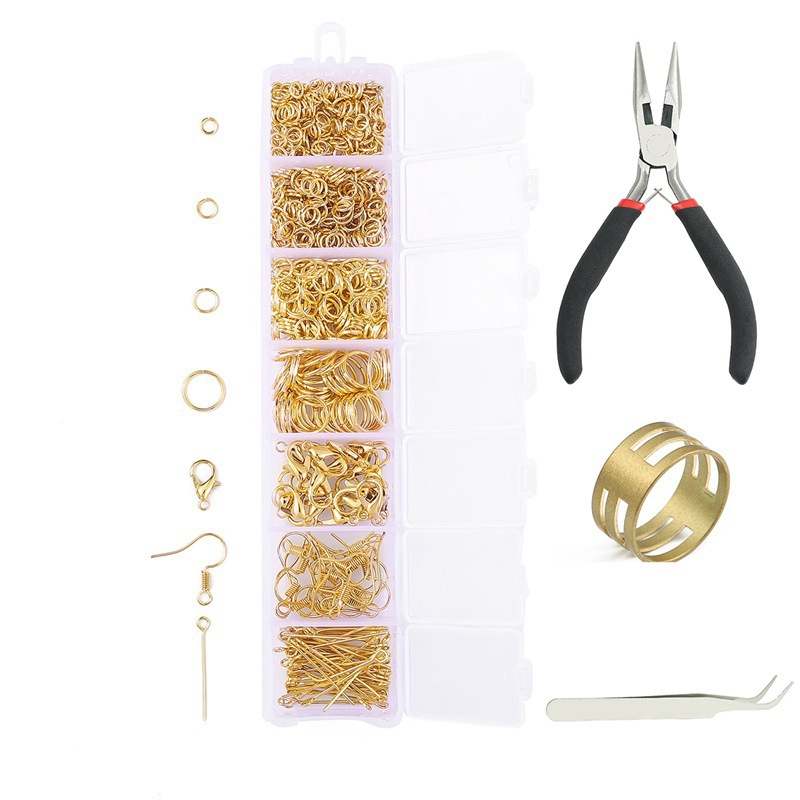 7 Grid Boxed Single Circle Lobster Clasp 9-character Needle Ear Hook Jewelry Accessories