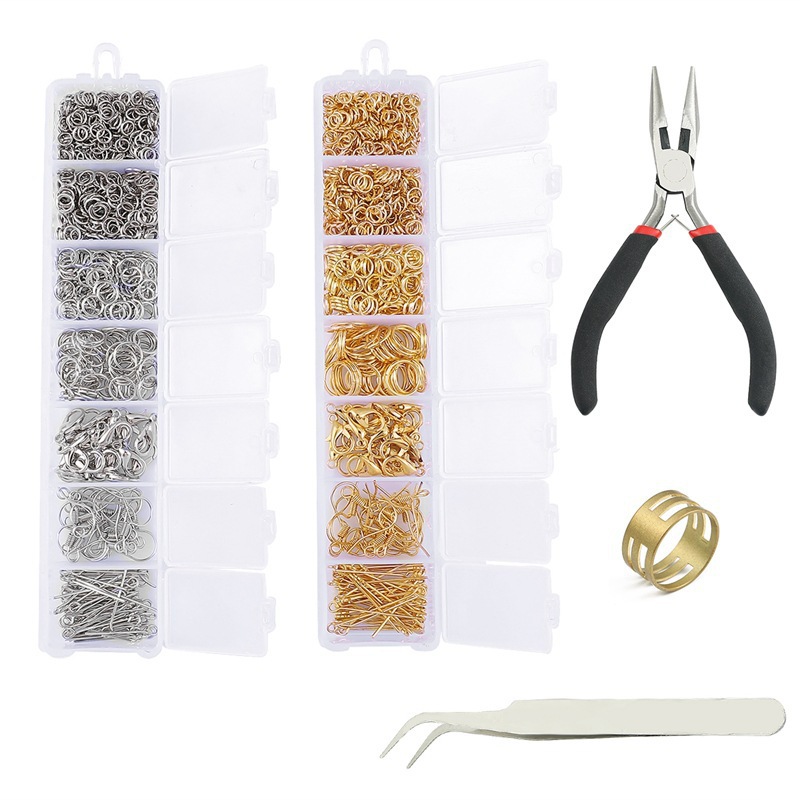 7 Grid Boxed Single Circle Lobster Clasp 9-character Needle Ear Hook Jewelry Accessories