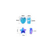 Handmade Beading Diy Accessories Transparent Color Plated Ab Five-pointed Stars Love