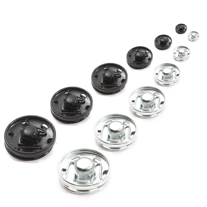Xingshi Brand Hidden Buckle Clothing Accessories Iron Snaps Black and White Metal