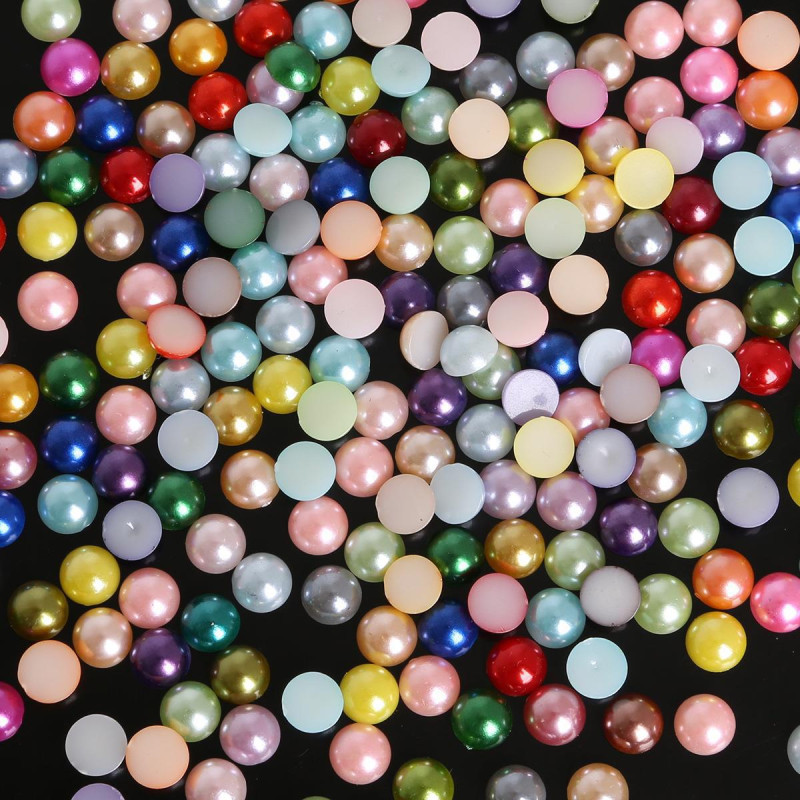 Half-sided Abs Imitation Pearl Patch Diy Handmade Bow Hair Accessories Material
