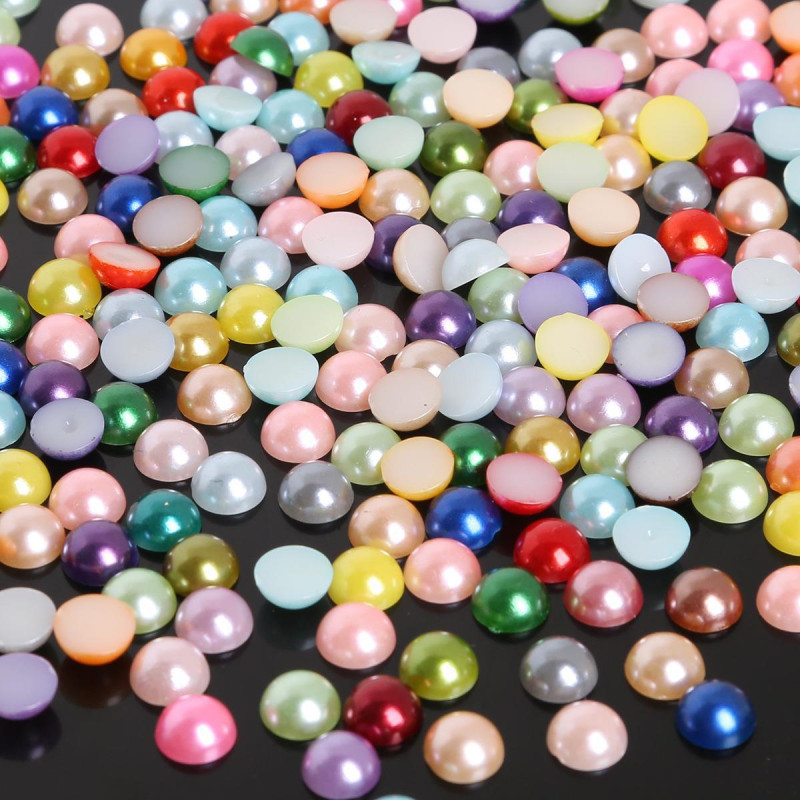 Half-sided Abs Imitation Pearl Patch Diy Handmade Bow Hair Accessories Material