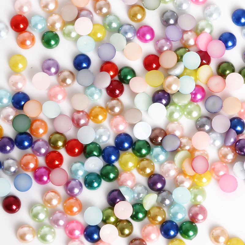 Half-sided Abs Imitation Pearl Patch Diy Handmade Bow Hair Accessories Material