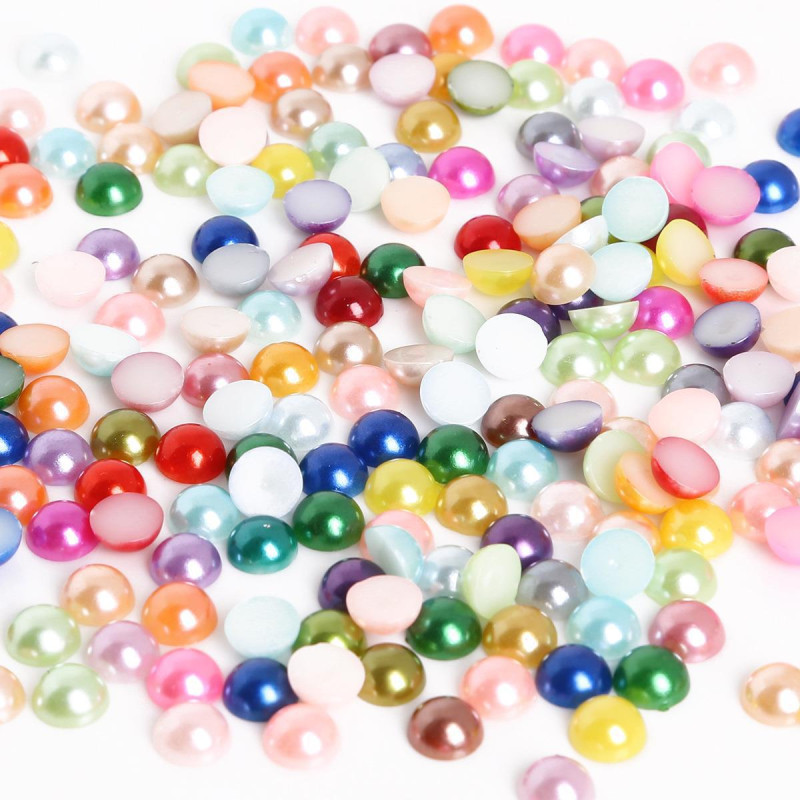 Half-sided Abs Imitation Pearl Patch Diy Handmade Bow Hair Accessories Material