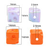 Acrylic Plated Mobile Phone Chain Beads Cheese Square Handmade Diy Bracelets Colorful