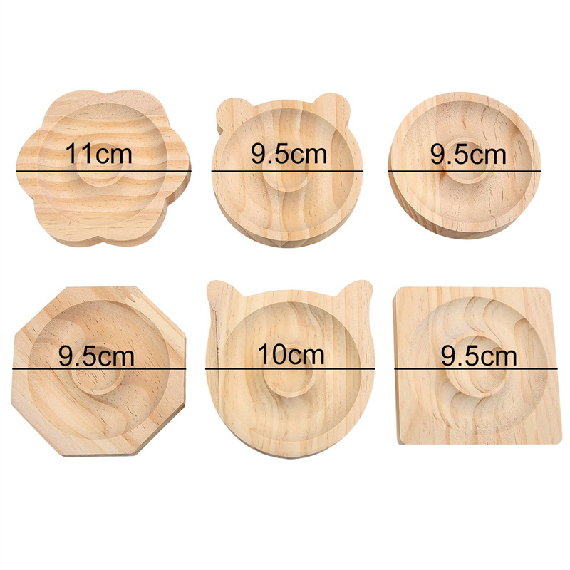 Solid Wood Bead Display Plate Pine Color Bracelet Ornament Jewelry Stand Creative
